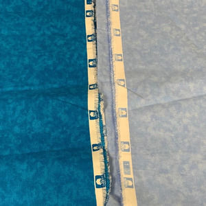 3+yds Cotton Light & Bright Blue White Faded Print Craft Sewing Fabric Remnants